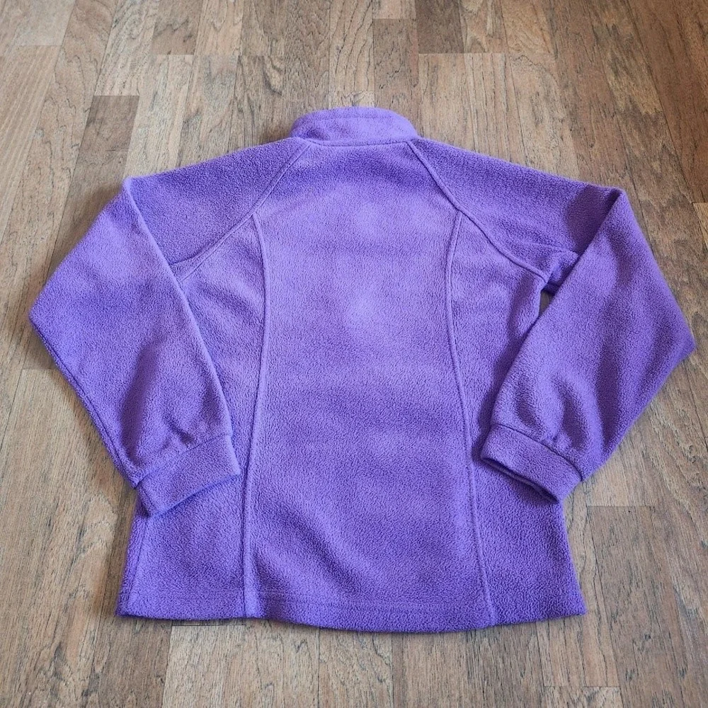 Columbia Girls Purple Full Zip Fleece Jacket Mock Neck WG6376 Size 10/12 517